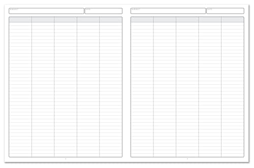 BookFactory 5 Column Columnar Book, Laminate Hardbound, 100 Pages - size: 5 Column, style: Laminate Hardbound