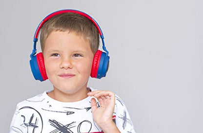 PowerLocus Kids Headphones Wireless, Bluetooth Headphones for Kids Over Ear, LED Lights, 85dB Safe Volume Limit, Foldable, Micro SD Mode, Built-in and Line-in Microphone for Phones,Tablets,Laptop - color: N-Red
