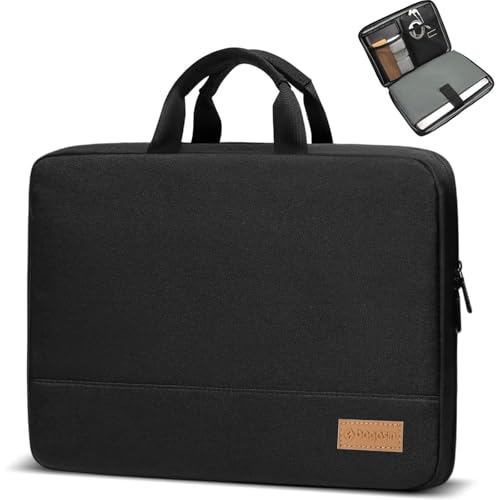 bagasin 15 15.6 16 Inch Laptop Sleeve Case | TSA-friendly laptop bag with 4-layer protection & water-resistant. Fits MacBook, HP, Dell, Lenovo, Asus 15-16 inch notebooks - color: Black, size: 15-16