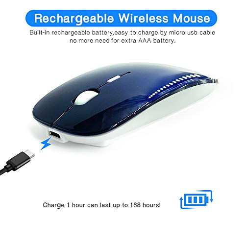 KLO Bluetooth Mouse for MacBook/Laptop/Notebook/pc/iPad/Chromebook, Wireless Mouse for MacBook Pro/AIR (Royal Blue) - color: Royal Blue
