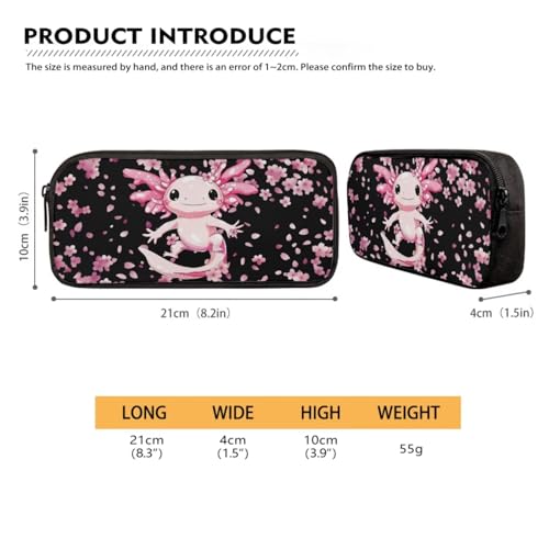 Cute Axolotl Backpack School Set 3Pcs with Lunch Box Pencil Case Sports Bookbag Back Pack Lightweight Casual Daypacks for Elementary Primary Middle School - color: Cute Axolotl
