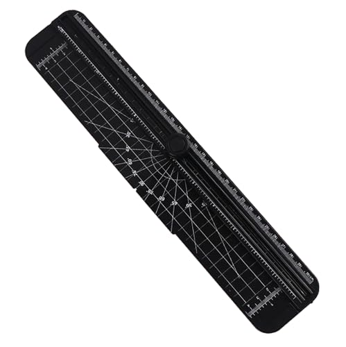 Semme Cutter Portable and Precise Sliding Trimmer for Scrapbooking Journals and Cards Lightweight and Versatile (Black) - color: Black