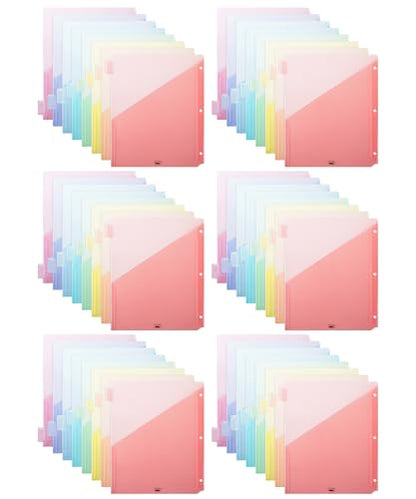 Mr. Pen- Binder Dividers with Pockets and Tabs, 48 Pack | Colorful, Bulk 3 Ring Binder Dividers with Tabs and Pockets on Both Sides - color: Macaron, size: 48 Pack