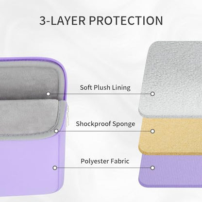 RAINYEAR Laptop Sleeve Case 11-13 Inch, Protective Padded Case with Front Pocket, Computer Cover Laptop Bag Compatible with 13.3 Inch MacBook Air/Pro, MacBook Neo A18, HP, Dell, Lenovo, Acer, Purple - color: Purple, size: 11-13 inch