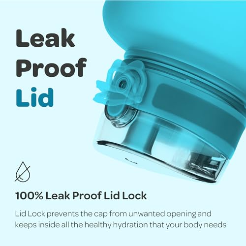 Hydracy 2L Large Water Bottle, 100% BPA Free Tritan Plastic, Leakproof, Zero Condensation, Motivational Timeline, Safe, Non-Toxic, Durable, Smart Design | Leak Proof Gym Bottle with times to drink and no sweat Sleeve - Ideal for Fitness Sports & Outdoors