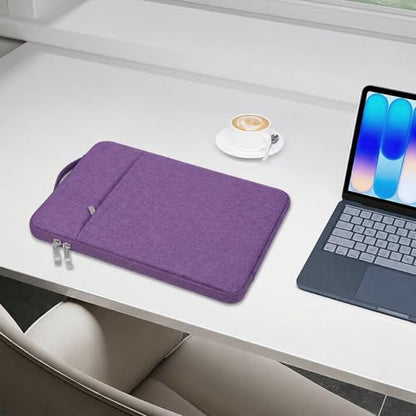 13 Inch Laptop Sleeve Case for MacBook Neo 13'' | Protective with Adjustable Handle Carrying Canvas Bag Accessories for Students Home Office (Purple) - color: Purple