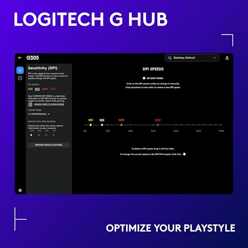 Logitech G305 Lightspeed Wireless Gaming Mouse, Hero Sensor, 12,000 DPI, Lightweight, 6 Programmable Buttons, 250h Battery, On-Board Memory, Compatible with PC, Mac - Mint - color: Mint, style: Classic