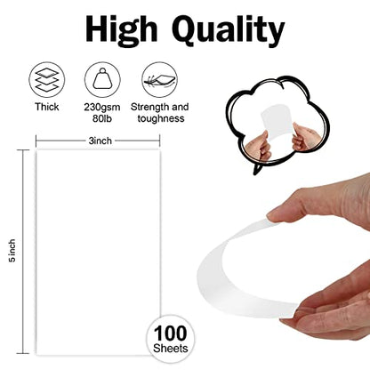 Goefun 100 Pack White Blank Index Cards 3x5 Unlined Note Cards | Goefun 80lb Heavy Duty Cardstock Thick Paper for Postcards, Photo Paper, Syllable Boards - color: white, size: 3x5