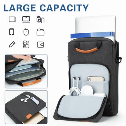 Laptop Sleeve Bag for 16 Inch MacBook Pro/Max M1 M2 M3 M4 M5 15 Inch MacBook Pro/Air M2 M3 M4 M5, Waterproof Protective Lightweight Laptop Computer Cover Bag, Deep Gray - color: Deep Gray, size: 15-16 Inch