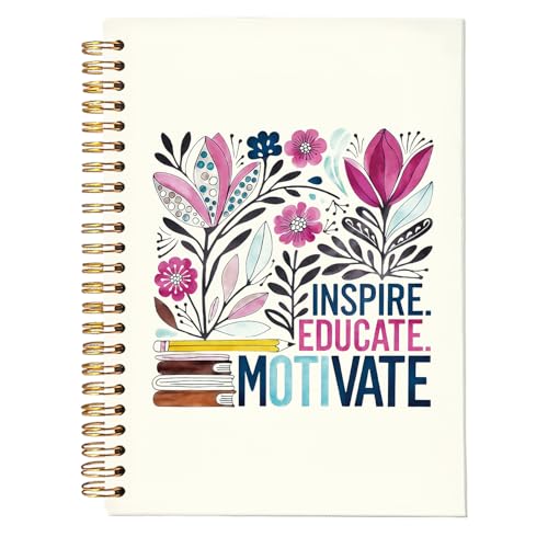 Floral Teacher Notebook Journals, Teacher Appreciation Gifts for Women, Flower Floral Book Hardcover College Ruled Spiral Notebook Journal for Work Notes Journaling, 5.5x8.3 Inch - color: Flower