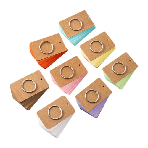 NOLITOY 8-color Portable Blank Study Index Cards with Binder Ring, 5.5cm X 9cm Mini Note Pads for Memory Learning, Lined Flashcards for Students and Office Use
