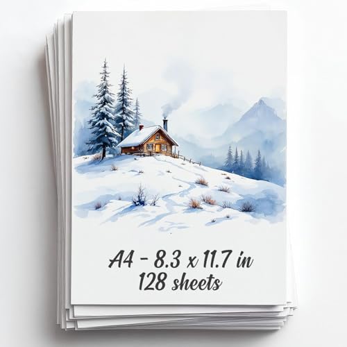 128 Sheets Watercolor Paper Pad - A4 8.3"x11.7" - Water Color Paper 140lb/300gsm - 100% Cotton Pulp - Art Supplies for Kids & Adults - for Painting, Artist Sketch, Easel, Loose Drawing - size: 8.3" x 11.7", 128 Sheets