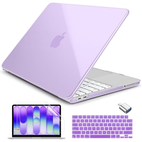 Batianda CrystalAir Case for MacBook Neo 13 Inch 2026, Crystal Violet | 4-in-1 Bundle Ultra Clear Slim Hard Shell, Lightweight Everyday Protection for MacBook Neo 13 Inch 2026 Model A3404 - color: Crystal Violet
