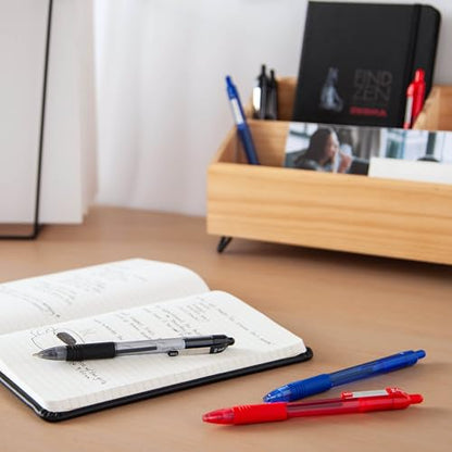 Zebra Pen Z-Grip Retractable Ballpoint Pen, Smooth-Flowing Black/Blue/Red Ink, 1.0mm Medium Point, School & Office Supplies, Ideal for Note-Taking, Journal and Planner Use, 48-Pack (22048) - color: Business C