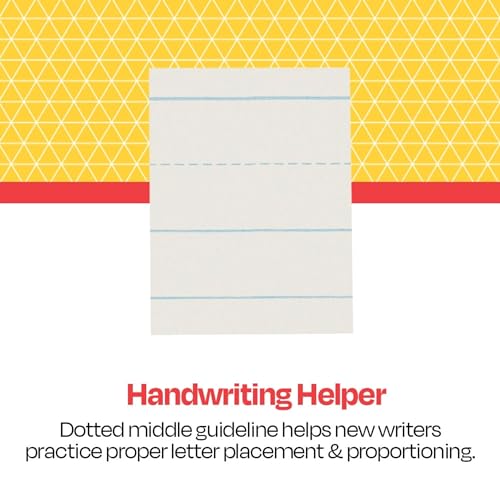School Smart - 85348 Skip-A-Line Ruled Writing Paper, 1 Inch Ruled Long Way, 10-1/2 x 8 Inches, Pack of 500 White - size: 10.5" x 8" - 1" Ruled