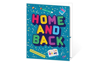 Home & Back Student Homework Folders | Classroom Organization Take-Home 2-Pocket Folder | School-to-Home Communication | Fits 8.5" x 11" Letter Paper | 14-pt Cardstock | Deep 4.5" Pockets | Set of 6