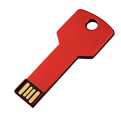 RAOYI 10 Pack 8GB USB Flash Drive USB 2.0 Metal Key Shape Memory Stick Thumb Drive Pen Drive-Red - color: Red, size: 8GB