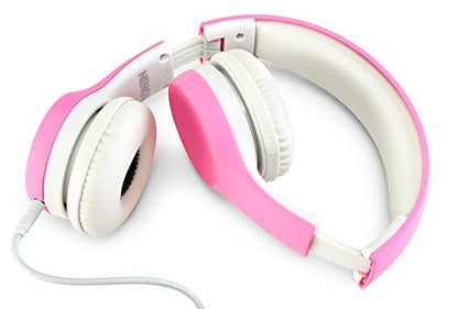 Children Kids Children's Volume Limited Headphones for Kids Foldable (Pink) - color: Pink