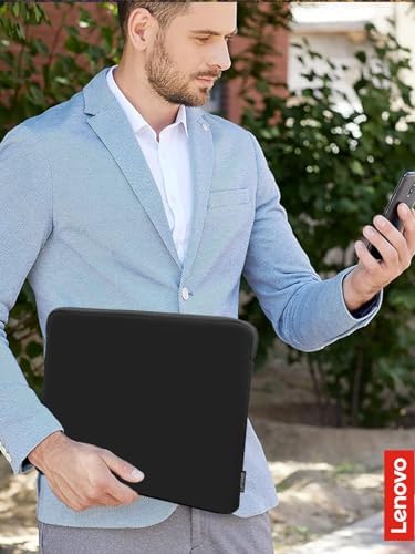 Lenovo Basic Laptop Sleeve 14 Inch Notebook/Tablet Compatible with MacBook Air/Pro Neoprene Material - Soft Fleece Lining - Zippered Top Opening - Black - size: 14 inch