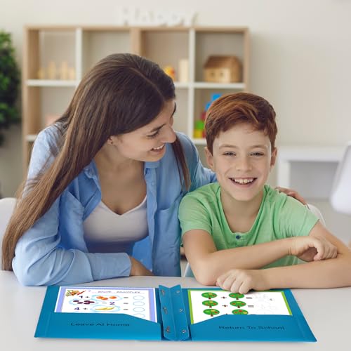 30 Pcs Home School Folders with Clear Front Pocket and 3 Prong, 2-Pocket Classroom Communication Folder Take Home Plastic Folders Homework Parent Teacher Folder for Kid Student (30, Green) - color: Green
