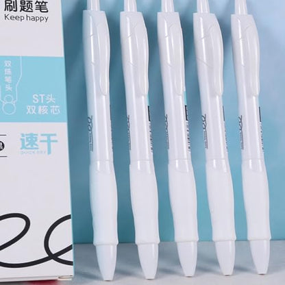 5/12 Pcs Quick-Drying Gel Inks Pen Smooth Writing Tool Retractable Back To School Supplies For Students - color: 5 pieces