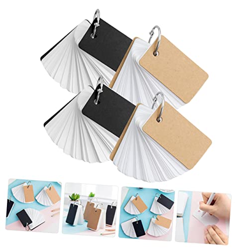 4pcs Blank Memory Cards for Students Blank Flashcards Simple Style Memo Cards in English - size: 7.00X4.00X3.00CM