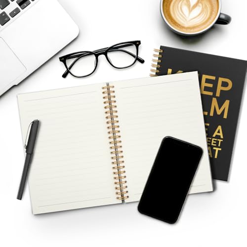 Keep Calm I Have A Spreadsheet for that Black Golden Horizontal Lined Spiral Notebook, Funny Spiral Notebook Gifts for Accountant Finance Coworker Data Analyst Excel Lover, Humor Work Note - style: Keep Calm