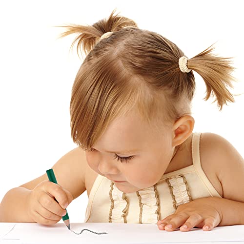 Suitable for 2-5 years old short triangle big wide grip thick, 8 3.5 inch thick pencils, preschool children, children hand drawing mini wooden pencils (dark green) - color: Green