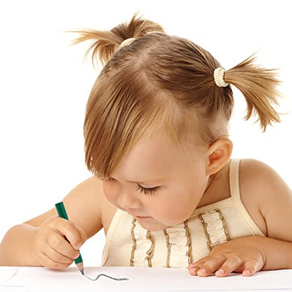 Suitable for 2-5 years old short triangle big wide grip thick, 8 3.5 inch thick pencils, preschool children, children hand drawing mini wooden pencils (dark green) - color: Green