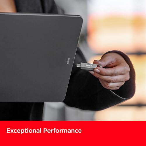 SANDISK 512B Ultra Luxe USB Type-C Flash Drive - Up to 400MB/s, USB 3.2 Gen 1, Premium Metal Design - SDCZ75-512G-G46 - size: 512GB