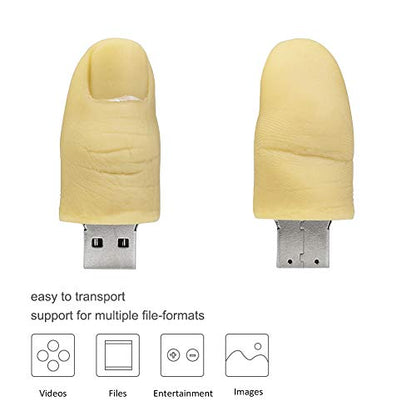 Cute USB Flash Drive Character Thumb Drive for Kids Students Gift Pendrive (16GB, Thumb Shape) - color: Finger shape, size: 16GB