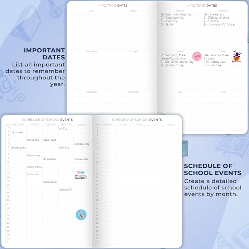 Clever Fox Teacher Planner, School & Homeschool Book, B5 Size Periwinkle | Undated, 7x10, lay-flat binding, heavy-duty hardcover, teacher lesson weekly & daily planner, homeschool supplies - color: Periwinkle, size: Smaller than A4 (7″ x 10″)