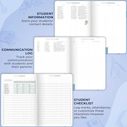 Clever Fox Teacher Planner, School & Homeschool Book, A4 Size Periwinkle | Undated, 8.5x11, lay-flat binding, heavy-duty hardcover, teacher lesson weekly & daily planner, homeschool supplies - color: Periwinkle, size: A4 (8.5" x 11")