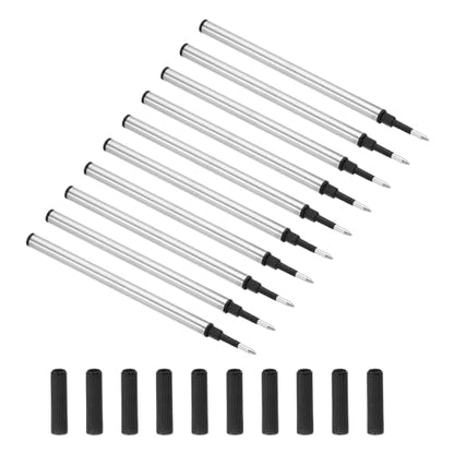 PATIKIL 1mm Pen Ink Refills, 10 Pcs Ballpoint Refill Medium Point Metal Compatible Replacement for Pen, Writing, Office, Drawing, Black - color: Black