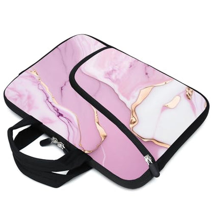 Laptop Sleeve - 11.6-12.2 inches Chromebook, Ultrabook & Tablet Case with Neoprene Handle, Two Pockets (Pink) - color: Pink-2