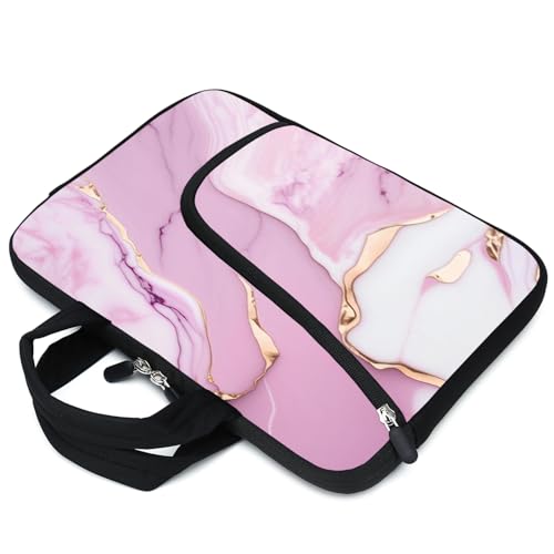 Laptop Sleeve - 11.6-12.2 inches Chromebook, Ultrabook & Tablet Case with Neoprene Handle, Two Pockets (Pink) - color: Pink-2