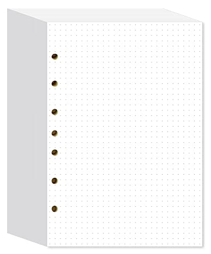Dotted Filler Paper Pack of 500 Sheets 5.5”x8.5" for 3-Ring & 7-Ring Mini Binders, 7 Hole Punched - size: 500 Sheets, style: Dotted