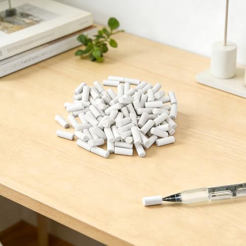 100 Pcs Mechanical Pencil Eraser Refills, No-Trace White Refill Erasers for Most Standard Propelling Pencils Paper-Friendly for Office School Home Notebook & Sketching