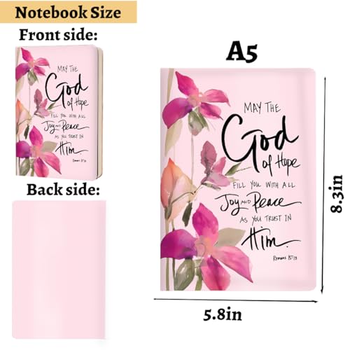 Bible Gifts for Women, College Ruled Notebook, Christian Hard Shell Journal Notebook, Inspirational Hardcover Notebooks, Journals for Writing Planner Note Taking 200 Sheets (5.8 x 8.3) inches - color: Multi 1146