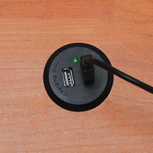 4-3/8" Long x 2-1/2" Wide Chrome in-Desk Power Center with 1 Outlet, 2 USB Ports - style: 1 Outlet, 2 USB Ports