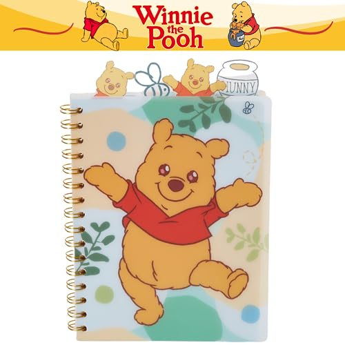 Winnie the Pooh Tab Journal Notebook, Spiral Bound, 96 Lined Pages, 8 x 7 inches - style: Winnie the Pooh