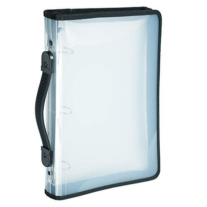 JAM PAPER Plastic Zipper 1.5 inch Binder - Clear 3 Ring Binder - Sold Individually - color: Clear