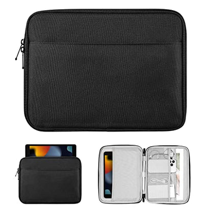 TiMOVO 9-11" Tablet Sleeve with Pocket for iPad A16 Tab, Black | Protective Sleeve with Front Pocket, Fits iPad 11" A16 2025, 10th Gen 10.9", 10.2", Air 11/5th/4th Gen, Tab A9+ 11" - color: Black