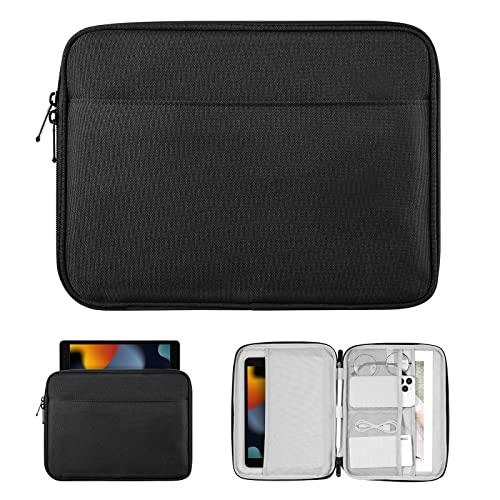 TiMOVO 9-11" Tablet Sleeve with Pocket for iPad A16 Tab, Black | Protective Sleeve with Front Pocket, Fits iPad 11" A16 2025, 10th Gen 10.9", 10.2", Air 11/5th/4th Gen, Tab A9+ 11" - color: Black
