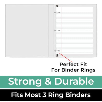 Rosmonde 6 Pack Loose Leaf Paper, 900 Sheets, College Ruled, 8" x 10.5", Bulk Office Filler Paper, 150 Sheets/Pack, 3 Hole Punched, College Ruled Paper for 3 Ring Binder, Notebook Paper, White - color: College Ruled, size: 6 Pack (900 Sheets)