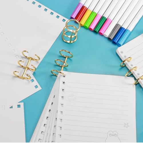 10-Pack 3-Ring Metal Loose Leaf Binders Book Rings,20mm Inner Diameter,Perfect for DIY Travel Journals, Photo Albums, Document Binding, and Craft Projects (Durable & Stylish)