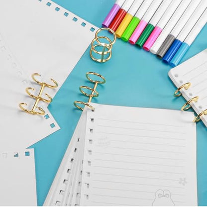 10-Pack 3-Ring Metal Loose Leaf Binders Book Rings,20mm Inner Diameter,Perfect for DIY Travel Journals, Photo Albums, Document Binding, and Craft Projects (Durable & Stylish)