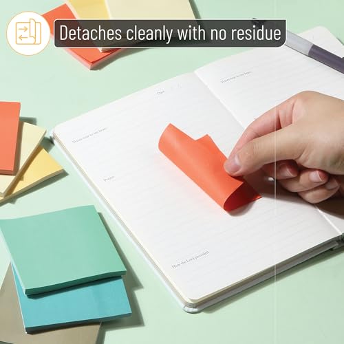 Mr. Pen- Sticky Notes, 3"x3", 12 Pads, 600 Sheets, Retro Colors | Sticky Notes Bulk, Self-Stick Note Pads, Perfect for Office, School, Home, Study & Organization - color: Retro
