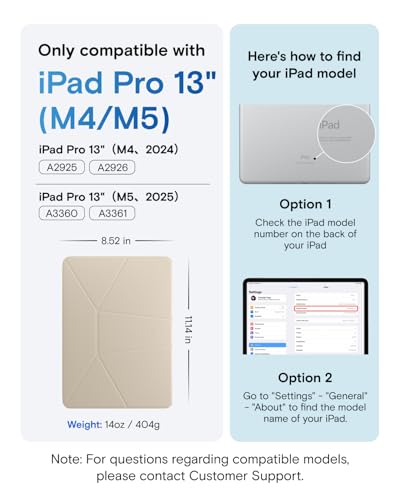 MOFT Dynamic Folio Case for iPad Pro 13-inch (M5 2025/M4 2024), Slim Magnetic Stand Case with 20+ Viewing Angles, Auto Wake/Sleep, Ultra Thin, Beach White x Terracotta - color: Beach White x Terracotta, size: iPad Pro 13"(M5 2025/M4 2024)