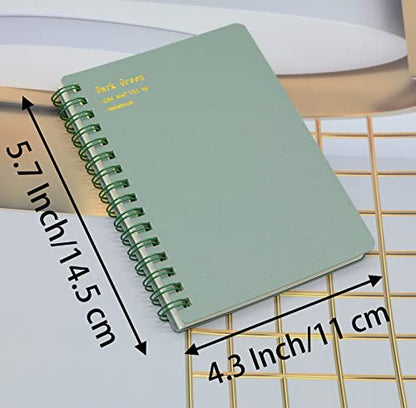Yansanido Spiral Notebook, 8 Pcs 4 Color A6 Size Thick Plastic Hardcover 8mm Ruled Paper 80 Sheets (160 Pages) Journal for School and Office Supplies (8 Pcs A6) - size: 8 Pcs A6